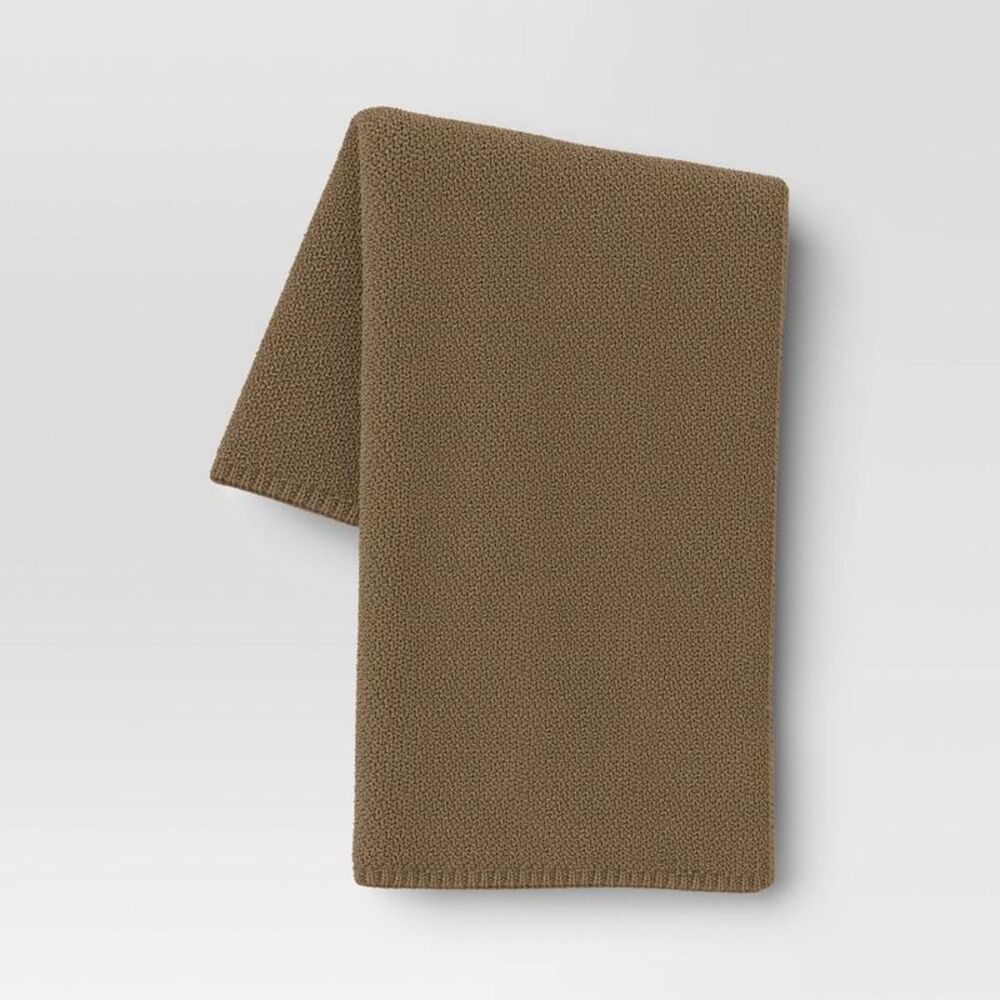 Open Box - Threshold - Oversized Recycled Knit Throw Blanket Green - Thre Green